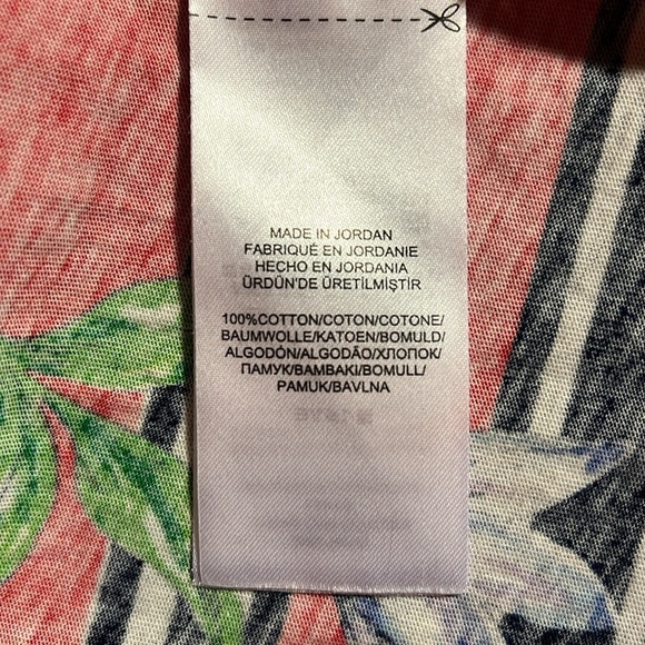 Lauren Ralph Lauren Women’s Red Floral Cotton Basic T-Shirt Crew Neck Sz Large - Picture 9 of 9